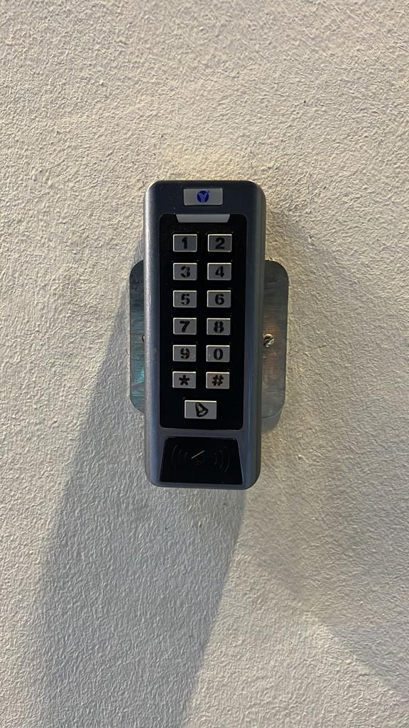 Door access control keypad installation